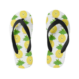 Cute pineapple cartoon illustratie kinder teenslippers