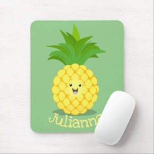 Cute pineapple cartoon illustratie muismat