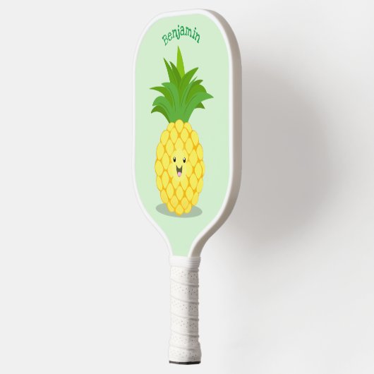 Cute pineapple cartoon illustratie pickleball paddle (Links)