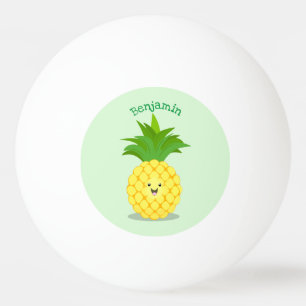 Cute pineapple cartoon illustratie pingpongballen