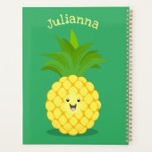 Cute pineapple cartoon illustratie planner (Achterkant)