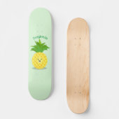 Cute pineapple cartoon illustratie skateboard (Voorkant)
