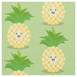 Cute pineapple cartoon illustratie stof