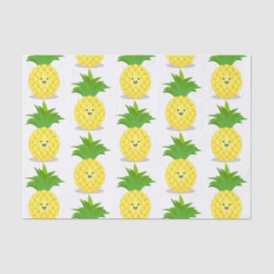 Cute pineapple cartoon illustratie tissuepapier