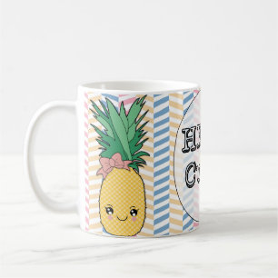 Cute Pineapple Fruit Kawaii Hallo Cutie Summer Koffiemok