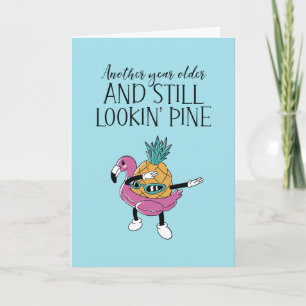 Cute Pineapple Fruit Pun Funny Birthday Kaart