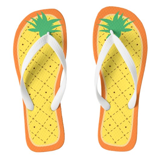 Cute Pineapple Funny Summer Tropical Fruit Style Teenslippers (Voetbed)