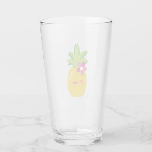 Cute Pineapple Glas (Achterkant)