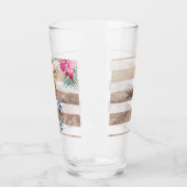 Cute Pineapple Gold striped Glas (Links)