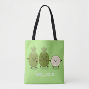 Cute pineapple guava feijoa cartoon draagtas