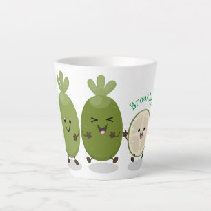 Cute pineapple guava feijoa cartoon latte mok