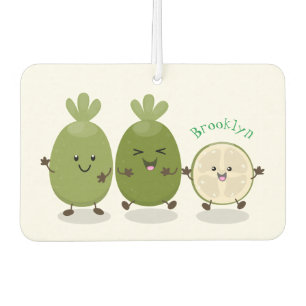 Cute pineapple guava feijoa cartoon luchtverfrisser