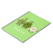 Cute pineapple guava feijoa cartoon notitieboek (Linkerzijde)