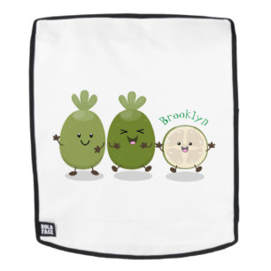 Cute pineapple guava feijoa cartoon rugtassen