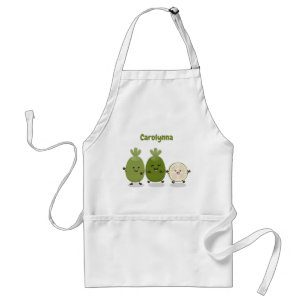 Cute pineapple guava feijoa cartoon standaard schort