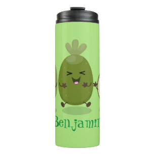 Cute pineapple guava feijoa cartoon thermosbeker