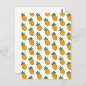 Cute Pineapple Pattern | Moderne vruchtbaarheid IV Briefkaart (Voorkant / Achterkant)