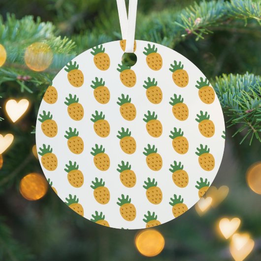 Cute Pineapple Pattern | Moderne vruchtbaarheid IV Metalen Ornament