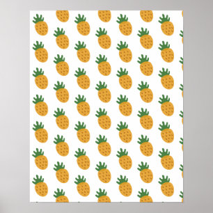 Cute Pineapple Pattern Moderne vruchtbaarheid IV Poster