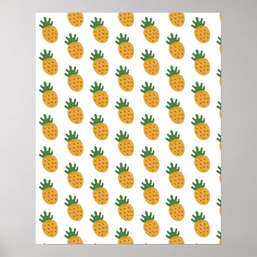 Cute Pineapple Pattern | Moderne vruchtbaarheid IV Poster (Voorkant)