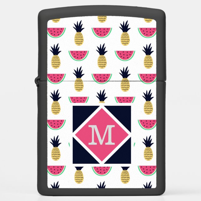 Cute Pineapple & Watermelon Doodle Pattern (Voorkant)