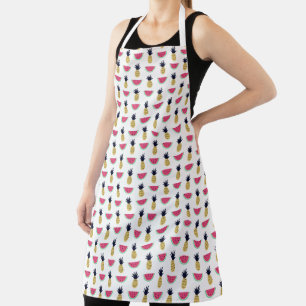 Cute Pineapple & Watermelon Doodle Pattern 2 Schort