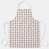 Cute Pineapple & Watermelon Doodle Pattern 2 Schort (Voorkant)