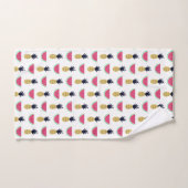 Cute Pineapple & Watermelon Doodle Pattern Bad Handdoek (Handdoek)