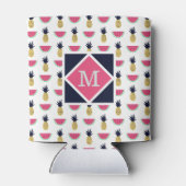 Cute Pineapple & Watermelon Doodle Pattern Blikjeskoeler (Achterkant)