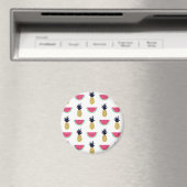 Cute Pineapple & Watermelon Doodle Pattern Magneet (Insitu (Vaatwasser))
