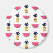 Cute Pineapple & Watermelon Doodle Pattern Magneet (Voorkant)