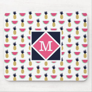 Cute Pineapple & Watermelon Doodle Pattern Muismat