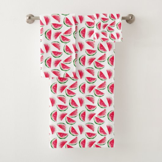 Cute Pineapple & Watermelon Pattern Bad Handdoek (Insitu)