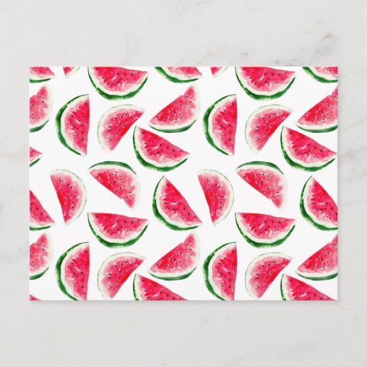 Cute Pineapple & Watermelon Pattern Briefkaart (Voorkant)