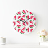 Cute Pineapple & Watermelon Pattern Grote Klok (Huis)