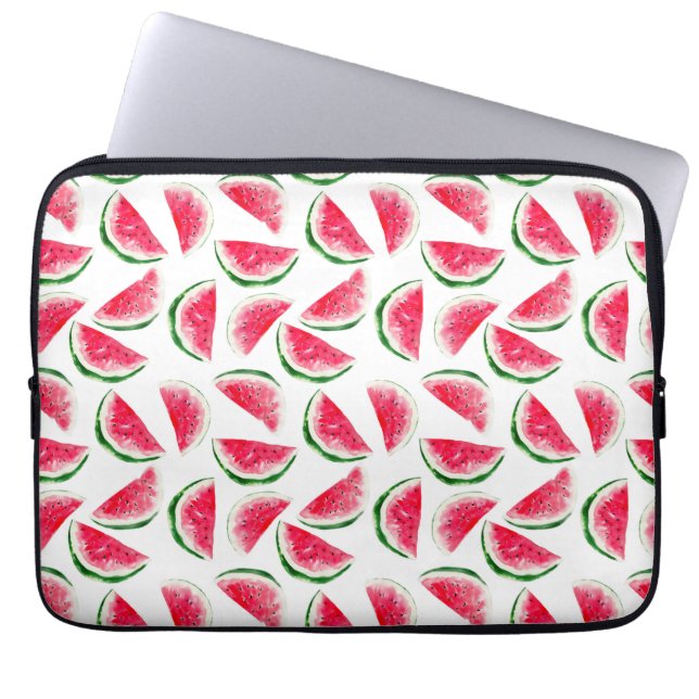 Cute Pineapple & Watermelon Pattern Laptop Sleeve (Voorkant)