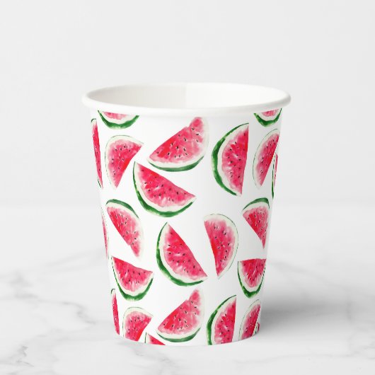Cute Pineapple & Watermelon Pattern Papieren Bekers (Links)