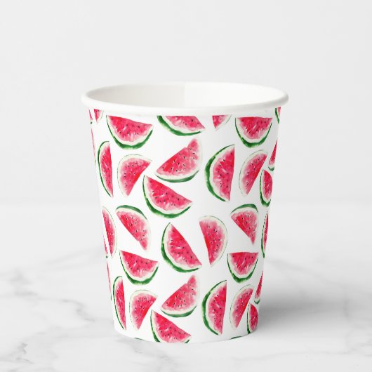Cute Pineapple & Watermelon Pattern Papieren Bekers (Links)