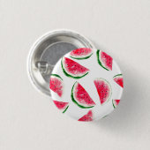 Cute Pineapple & Watermelon Pattern Ronde Button 3,2 Cm (Voorkant /achterkant)