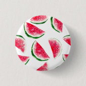 Cute Pineapple & Watermelon Pattern Ronde Button 3,2 Cm (Voorkant)