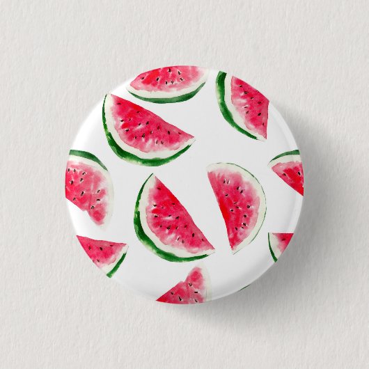 Cute Pineapple & Watermelon Pattern Ronde Button 3,2 Cm (Voorkant)