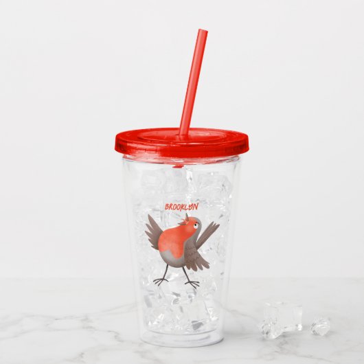 Cute-pingle cartoon acryl drinkbeker (Achterkant ijs)