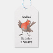 Cute-pingle cartoon cadeaulabel (Achterkant)