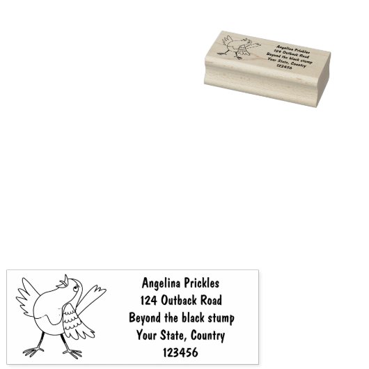 Cute-pingle cartoon 	rubberstempel (Gestempeld)