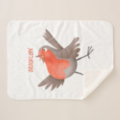 Cute-pingle cartoon sherpa deken (Voorkant (horizontaal))