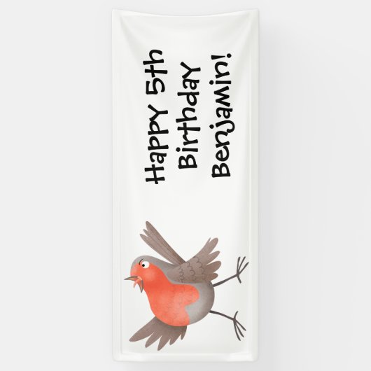 Cute-pingle cartoon spandoek (Verticaal)