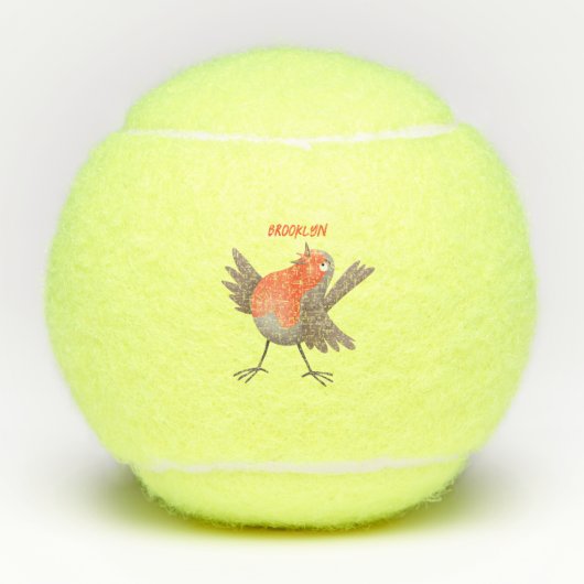 Cute-pingle cartoon tennisballen (Voorkant)