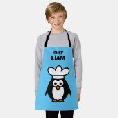 Cute pingouin chef dessin animé tablier sur mesure (Porté)