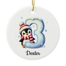 Cute Pinguïn 3e Kerst Ornament 