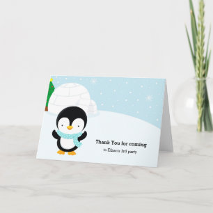 Cute pinguin bedankkaart